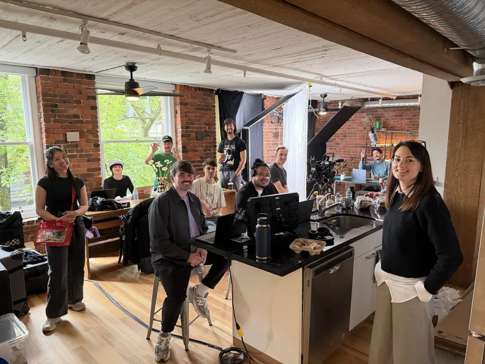 The Vireo team hanging out between takes