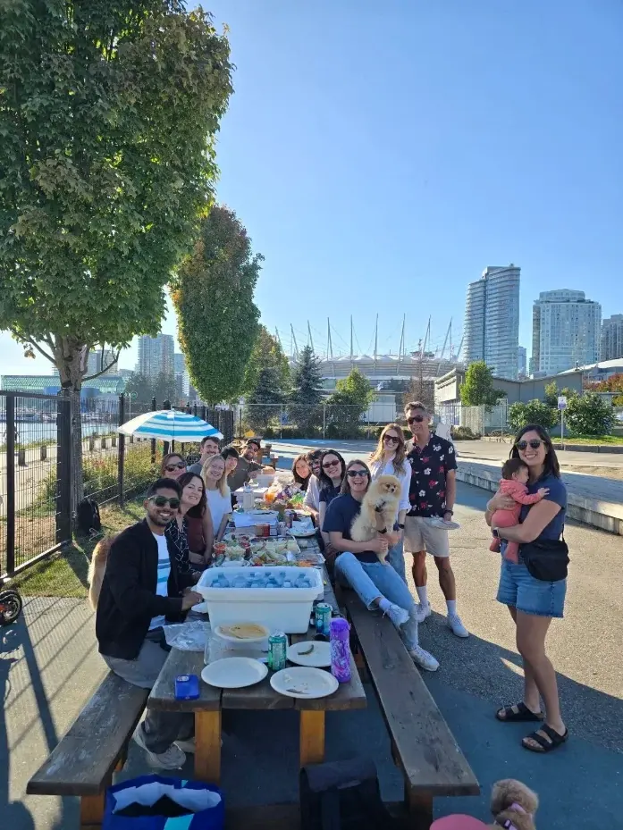 Vireo team picnic by the water