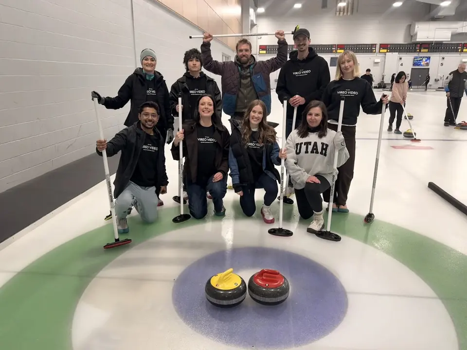 The Vireo team at curling day